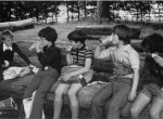 Boys on school trip, late 1960s